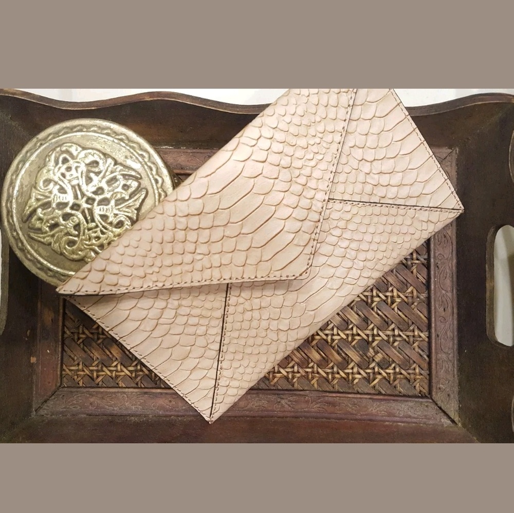 Loeffler Randall Leather envelope clutch